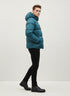 PRADA LUXURY PUFFER JACKET WITH PREMIUM LEATHER DETAILING | VERDE PETROLIO