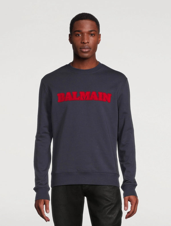 BALMAIN PARIS BOLD LOGO SWEATSHIRT | NAVY
