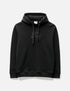 BURBERRY EMBROIDERY LOGO HOODIE WITH SILICONE PATCH | BLACK