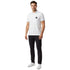 HUGO BOSS METALLIC PATCH LOGO AND SIGNATURE PRINT | WHITE