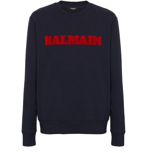 BALMAIN PARIS BOLD LOGO SWEATSHIRT | NAVY