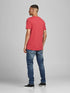 JACK & JONES MEN'S JJEJEANS CREW NECK T-SHIRT | TRUE RED