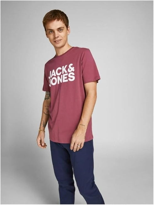 JACK & JONES MEN’S JJECORP LOGO CLASSIC FIT T-SHIRT | HAWAIIAN ROSE