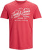 JACK & JONES MEN'S JJEJEANS CREW NECK T-SHIRT | TRUE RED