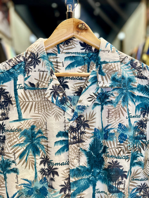 DENIMISH TROPICAL RESORT SUIT-SET | WHITE
