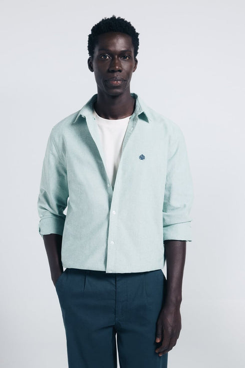 SPRINGFIELD OXFORD SHIRT – REGULAR FIT | GREEN