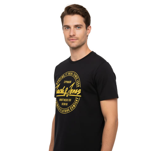 JACK & JONES HOMME LOGO NOIR T-SHIRT | BLACK