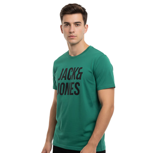 JACK & JONES PRINTED LOGO T- SHIRT | GREEN