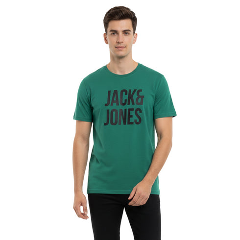 JACK & JONES PRINTED LOGO T- SHIRT | GREEN