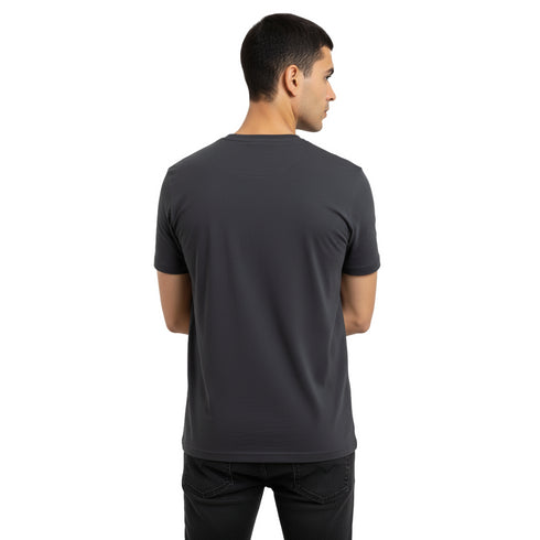 JACK & JONES PRINTED LOGO T- SHIRT | DARK GREY