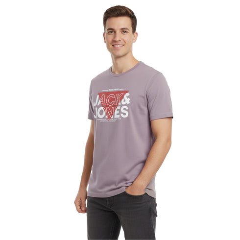JACK & JONES PRINTED LOGO T- SHIRT | GREY