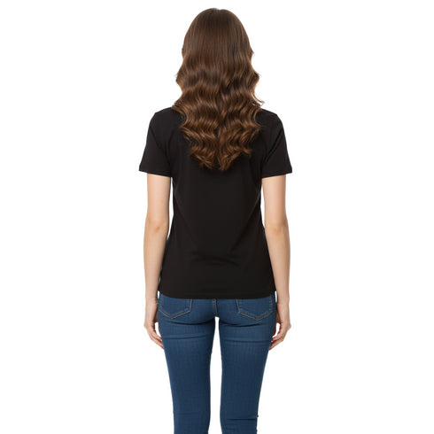 S.OLIVER BE NICE TO THE PLANET PRINT WOMEN T-SHIRT | BLACK