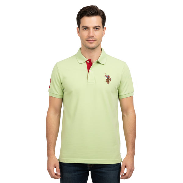 U.S POLO ASSN PIQUE PRINTED GRAPHIC POLO-MENS | YELLOW