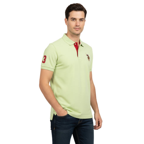 U.S POLO ASSN PIQUE PRINTED GRAPHIC POLO-MENS | YELLOW