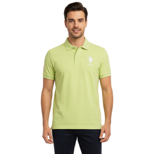 U.S POLO ASSN. PIQUE PRINTED GRAPHIC POLO-MENS | LIME