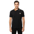 HUGO BOSS REGULAR FIT LOGO-PATCH POLO SHIRT IN COTTON MERERISED | BLACK