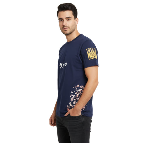 GUESS CLASSIC JAPANESS PRINT MEN'S T-SHIRT | DARK BLUE