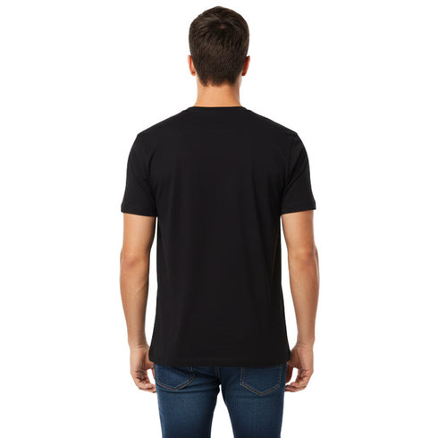 ARMANI EXCHANGE WHITE BOX PATTERN TEE | BLACK / NAVY
