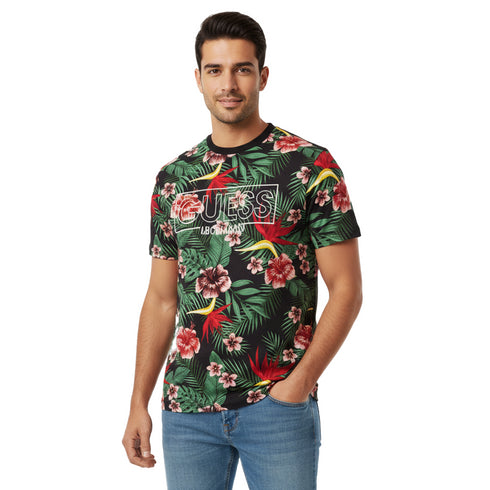 GUESS ECO CLASSIC LOGO SLIM FIT T-SHIRT | BLACK