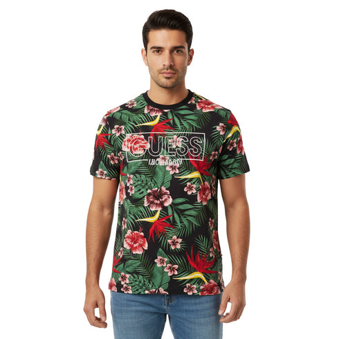 GUESS ECO CLASSIC LOGO SLIM FIT T-SHIRT | BLACK