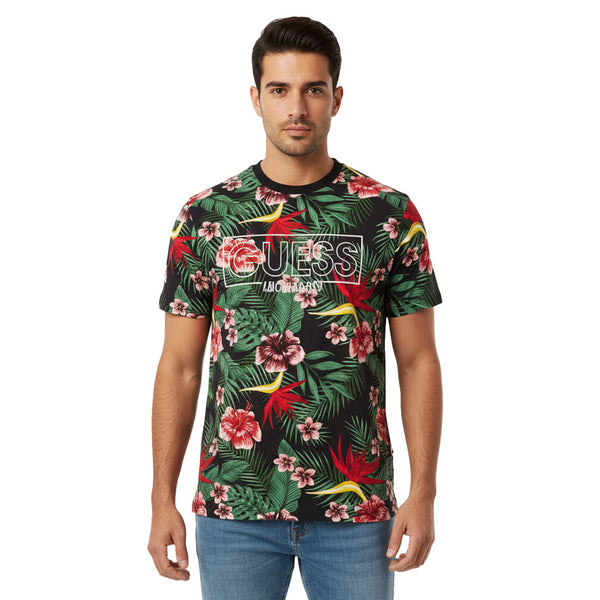 GUESS ECO CLASSIC LOGO SLIM FIT T-SHIRT | BLACK