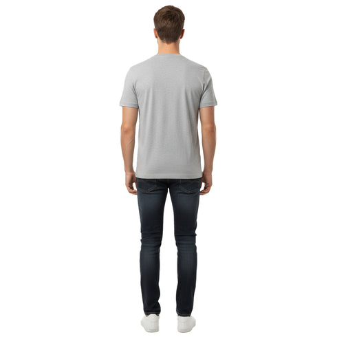ARMANI JEANS SIGNATURE CHEST LOGO PRINT T-SHIRT | GREY