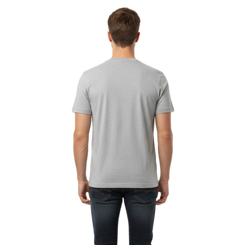 ARMANI JEANS SIGNATURE CHEST LOGO PRINT T-SHIRT | GREY