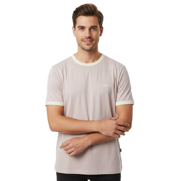 ESPRIT RELAXED FIT GRAPHIC TEE | BLUSH PINK WITH WHITE PRINT (SALE)