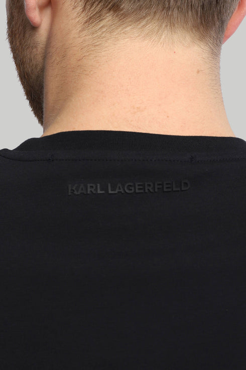 KARL LAGERFELD Crewneck T-Shirt in Black – Classic and comfortable.