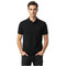 LACOSTE – CLASSIC POLO SHIRT WITH STRIPED COLLAR & EMBROIDERED LOGO | BLACK