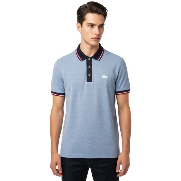 LACOSTE MEN SLIM FIT CLASSIC STRIPED POLO SHIRT | LIGHT BLUE