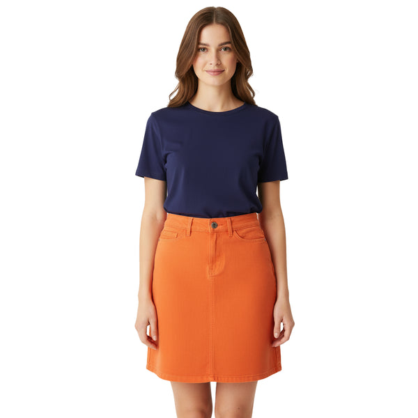 Premium Orange Wunsche Skirt for Women – Effortless Summer Style