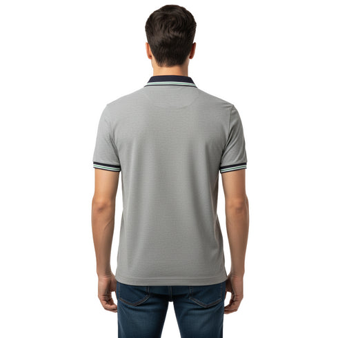 LACOSTE MEN SLIM FIT CLASSIC STRIPED POLO SHIRT | GREY
