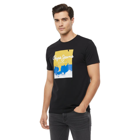 PEPE JEANS. LONDON-PREMIUM T-SHIRT | BLACK