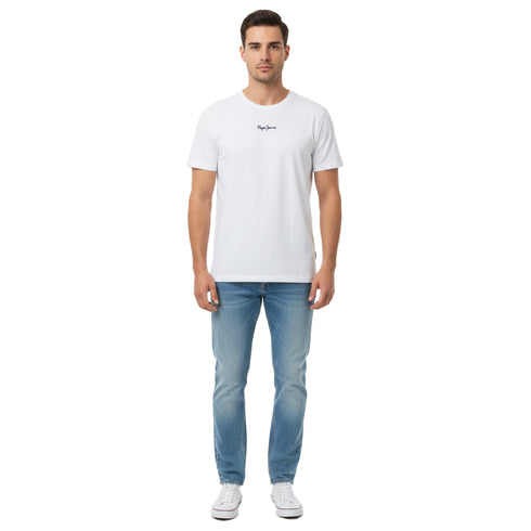 PEPE JEANS LONDON-ALCOTT-REGULAR FIT-T-SHIRT | WHITE