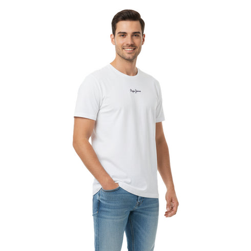 PEPE JEANS LONDON-ALCOTT-REGULAR FIT-T-SHIRT | WHITE