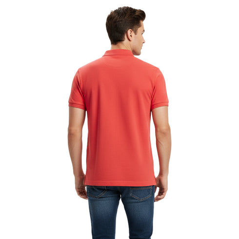 U.S POLO ASSN PIQUE PRINTED GRAPHIC POLO SHIRT | D.PEACH