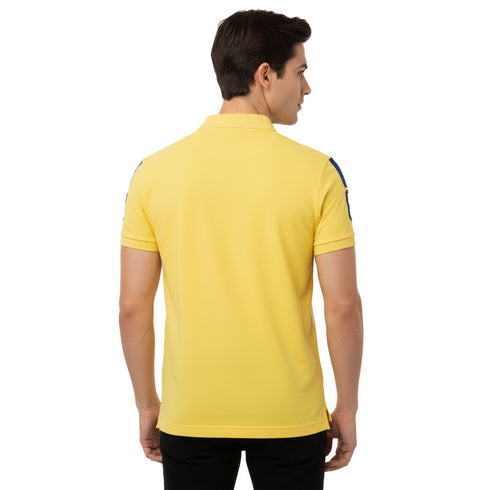 U.S POLO ASSN. PIQUE PRINTED GRAPHIC POLO-MENS | YELLOW