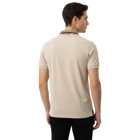 HUGO BOSS POLO WITH LOGO | BEIGE
