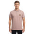 HUGO BOSS METALLIC PATCH LOGO AND SIGNATURE PRINT | LIGHT PEACH