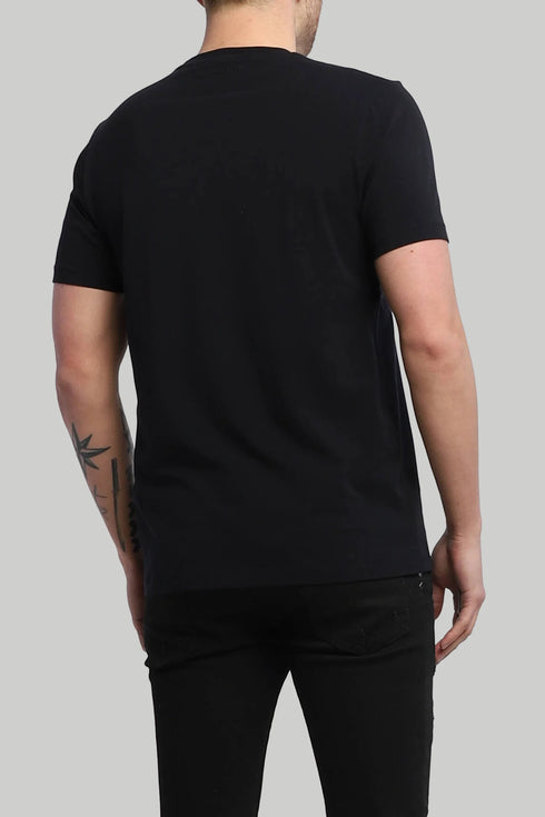 KARL LAGERFELD Crewneck T-Shirt in Black – Classic and comfortable.