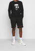 KARL LAGERFELD PRE-OWNED SWEATSHIRT - EMBROIDERED & LEATHER | BLACK