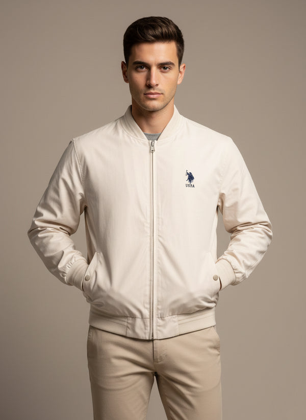 US POLO ASSN. PREMIUM WATER-RESISTANT REVERSIBLE JACKET IMPORTED | BEIGE