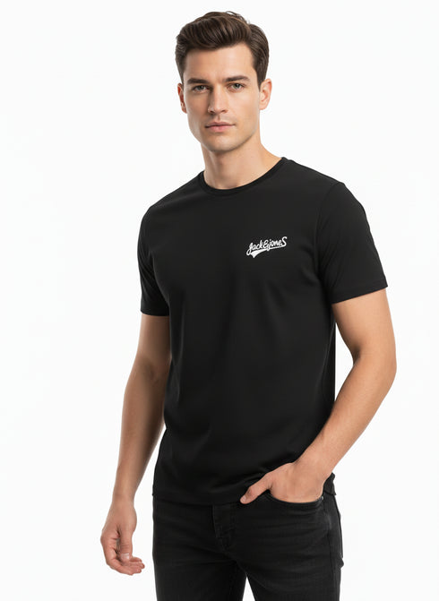 JACK & JONES MEN’S PREMIUM CREW NECK T-SHIRT | BLACK