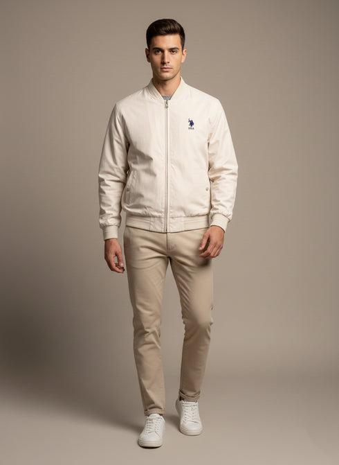 US POLO ASSN. PREMIUM WATER-RESISTANT REVERSIBLE JACKET IMPORTED | BEIGE
