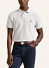 POLO RALPH LAUREN THE ICONIC CUSTOM SLIM FIT MESH POLO | CREAM