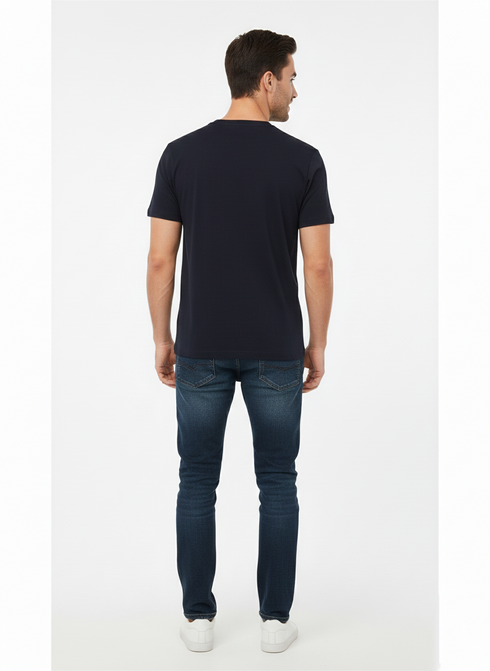 JACK & JONES PREMIUM LOGO T-SHIRT FOR MEN | NAVY BLUE
