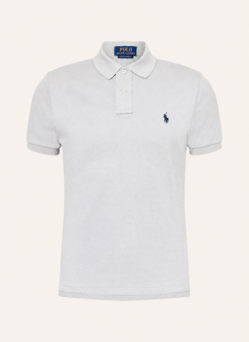 POLO RALPH LAUREN THE ICONIC CUSTOM SLIM FIT MESH POLO | CREAM