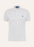 POLO RALPH LAUREN THE ICONIC CUSTOM SLIM FIT MESH POLO | CREAM