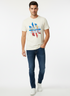 JACK & JONES PREMIUM GRAPHIC T-SHIRT FOR MEN | BEIGE